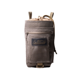 Gray Latitude Outdoors Large Tactical Dump Pouch, front view with zippered mesh pocket and drawstring cinch top
