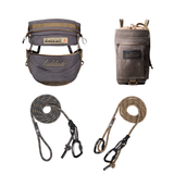 Latitude Outdoors Method 3 Saddle Starter Kit with Method 3 saddle, 10mm Vapor Line tether, lineman belt,  and Large Tactical dump pouch