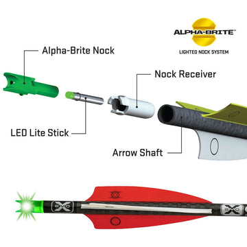 Alpha-Brite Lighted Crossbow Nock System-3 Pack - James River Archery